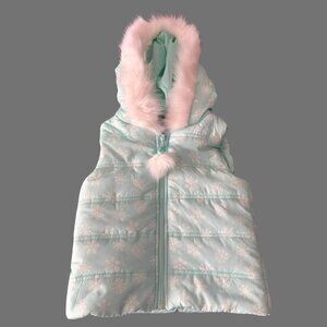 Isaac Mizrahi Hooded Puffer Vest with Faux Fur